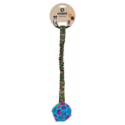 Ozami Play-N-Tug Boll Med Krulligt Grönt Kamouflagetyg 50cm