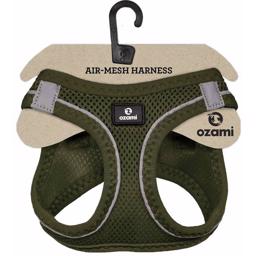 Ozami Step In Air Mesh Dog Sele Olivgrön