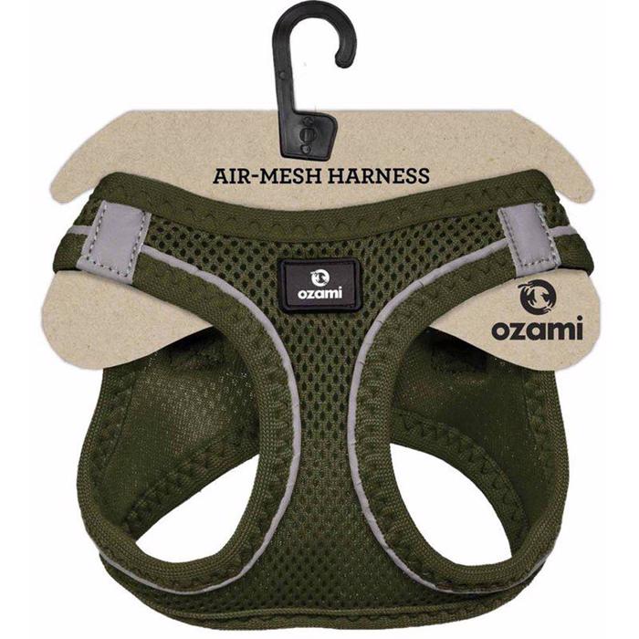 Ozami Step In Air Mesh Dog Sele Olivgrön