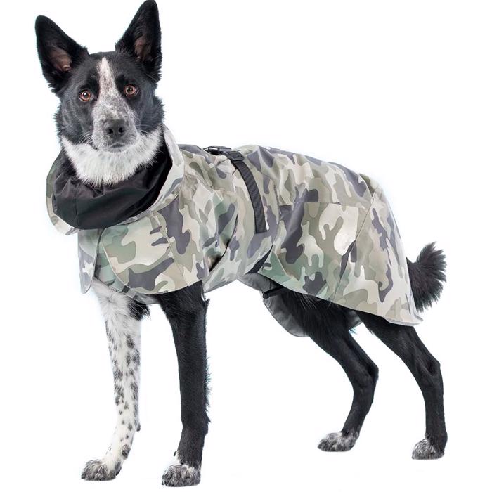 Paikka Visibility Reflekterande regnjacka för hundar Camouflage