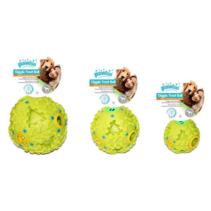 Pawise Giggle Treat Ball Fun Activation Lime Green