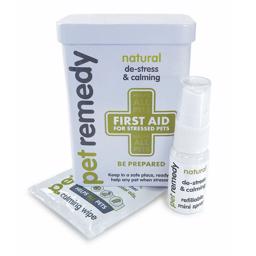 Pet Remedy First Aid konservburk med 6 lugnande våtservetter och 15 ml lugnande spray
