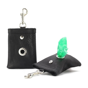 Handgjord Påshållare i Läder Svart & Krom