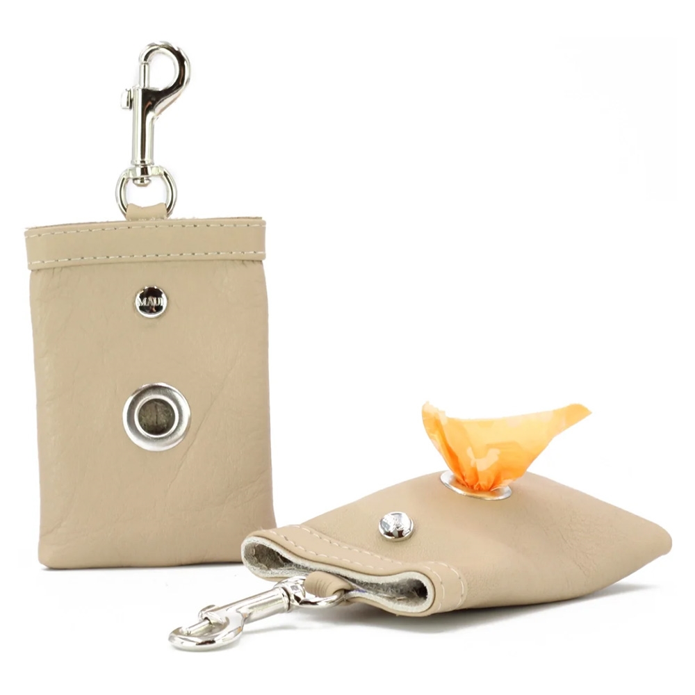 Handgjord Påshållare i Läder Creme & Krom