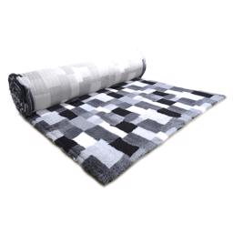 ProFleece Vet Bed Underlag Design Patchwork Svart Vit Grå