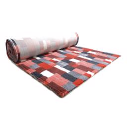 ProFleece Vet Bed Underlag Design Patchwork Röd Vit Grå