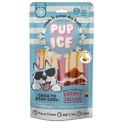 Pup Ice Raket Hundglass med Banan/Choklad 2 st