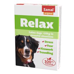 Anti Stress Tabletter SANAL Calming Relax Lugnar Hundar Över 20kg