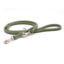 Deluxe handgjord rund läderlinje Justerbar krom & oliv 200cm