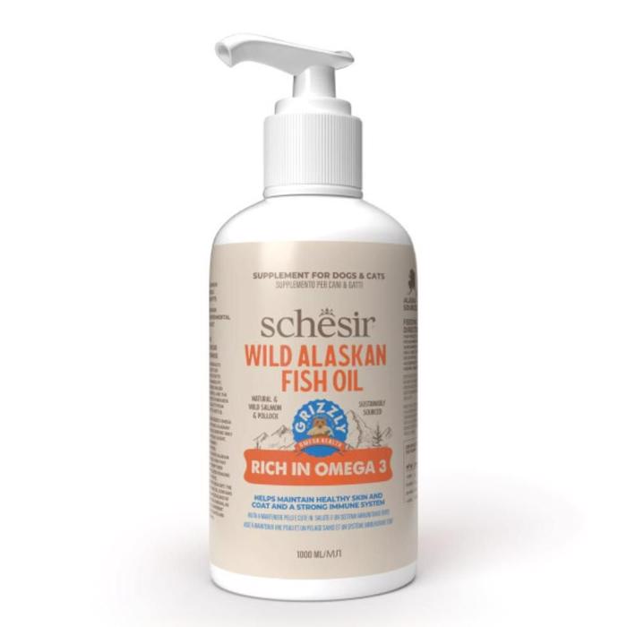 Schesir Grizzly Wild Alasakan Fish Oil Laxolja från vild lax 1000ml