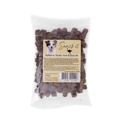 Snack It Softies Spannmålsfria Mjuka Godbitar med Struts 200g