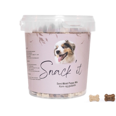 Snack It Semi-Moist Mini Bones Korn & Glutenfri 500g Puppy Mix