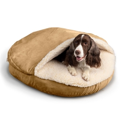 SnooZer Cozy Cave Hundkoja Luxury Design Camel