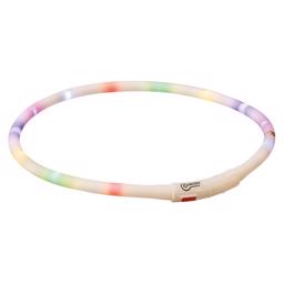 Trixie Safer Life USB Ljus Halsband Flash Ljusband Vit med Multicolour