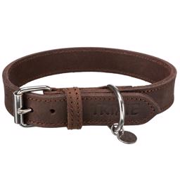 Trixie Rustic Lyxigt Läderhalsband i Mörkbrun