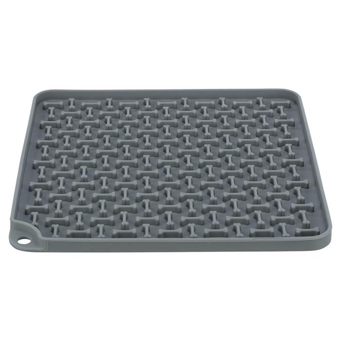 Trixie Lick Mat For The Dog Grå med köttben