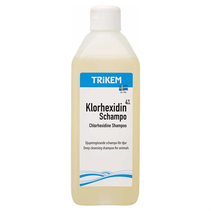Trikem klorhexidinschampo för djur Otrolig djuprengöring 4% 600ml