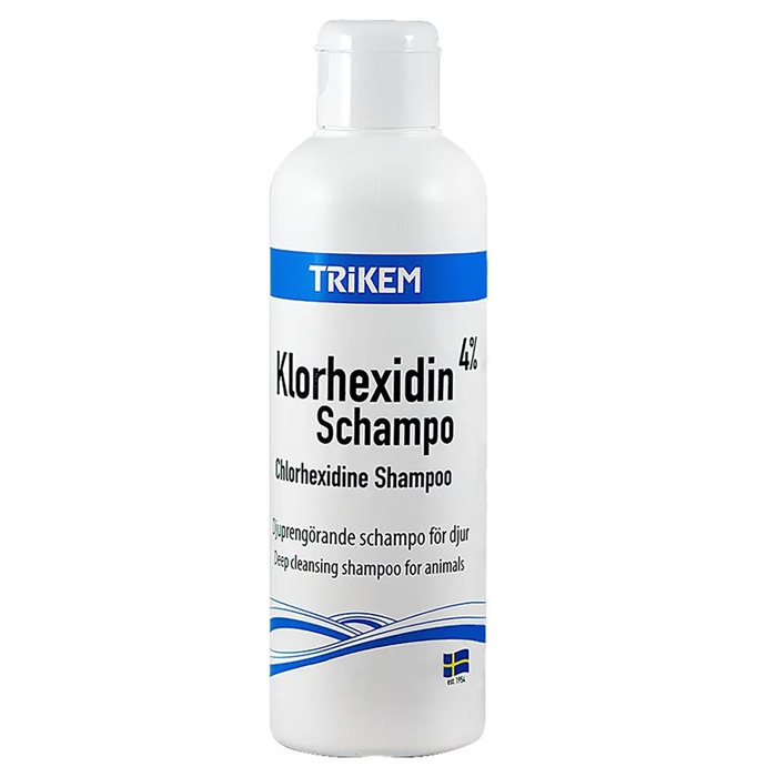 Trikem klorhexidinschampo för djur Otrolig djuprengöring 4% 200ml