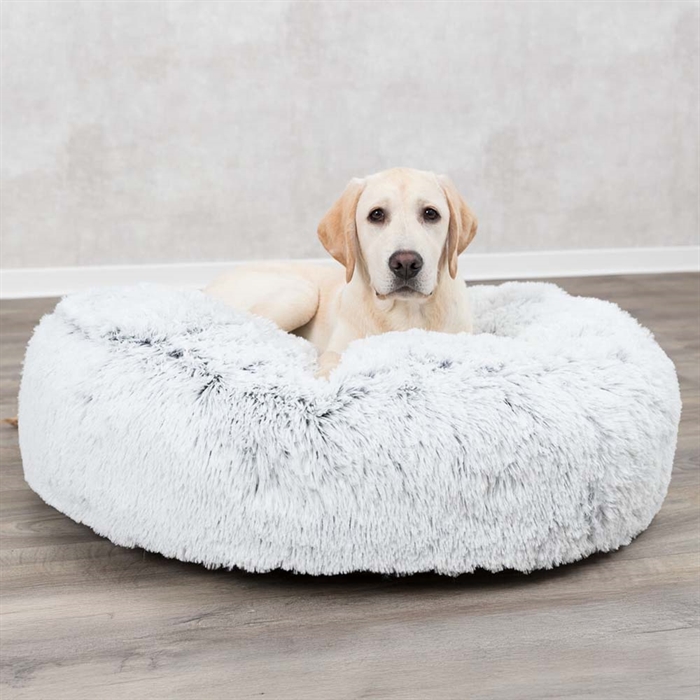 Trixie Rund Hundkudde Modell Harvey i Vit & Grå