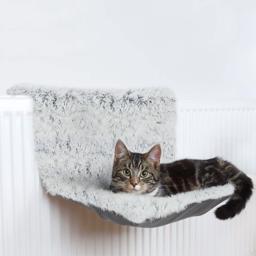 Trixie Harvey Radiator Hammock Cat Bed med fluffigt överdrag