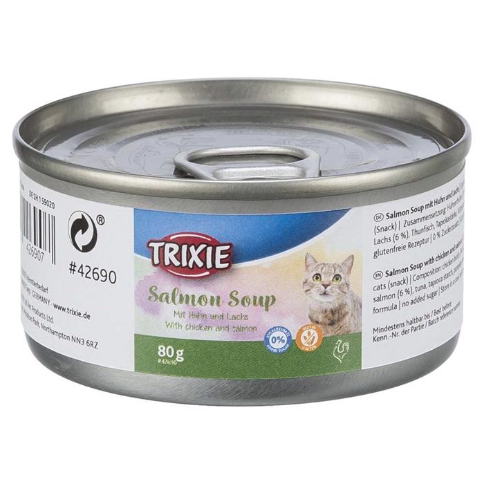 Trixie Salmon Soup Flytande Snack För Katt 80g