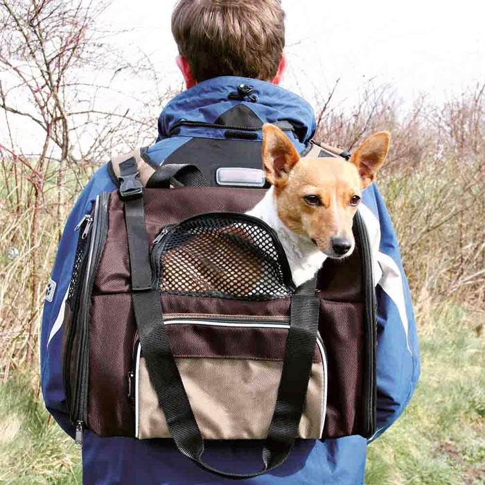 Trixie Hund Bärväska Deluxe Ryggsäck Design Shiva Brun