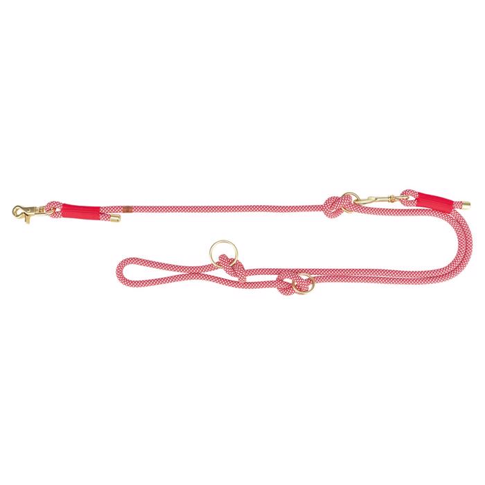 Trixie Soft Rope Justerbart Hundkoppel i Soft Rope Red/Cream