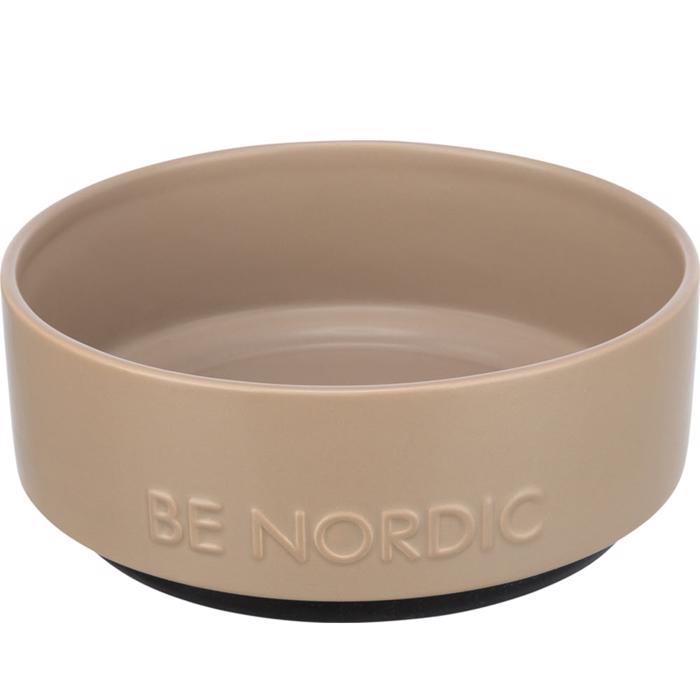 Trixie Be Nordic Keramik Hundskål med Gummibotten Taupe