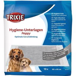 Trixie Nappy Underlay för valpar och inkontinens aktivt kol 10st 60x60