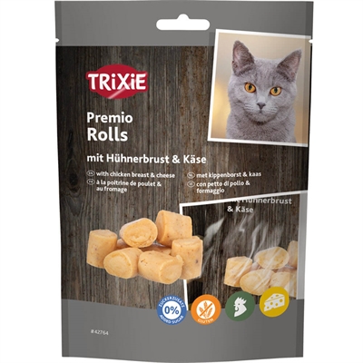 Trixie Premio Chicken & Cheese Roll Kattgodis Kyckling & Ost 50g
