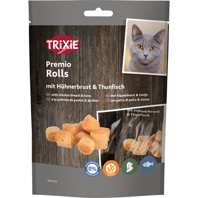 Trixie Premio Chicken & Tuna Rolls Kattgodis Kyckling & Tonfisk 50g