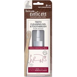 Tropiclean Enticers Bamboo Tandborste & Natural Gel BACON S/M