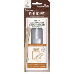 Tropiclean Enticers Bamboo Tandborste & Natural Gel PEANUT Large