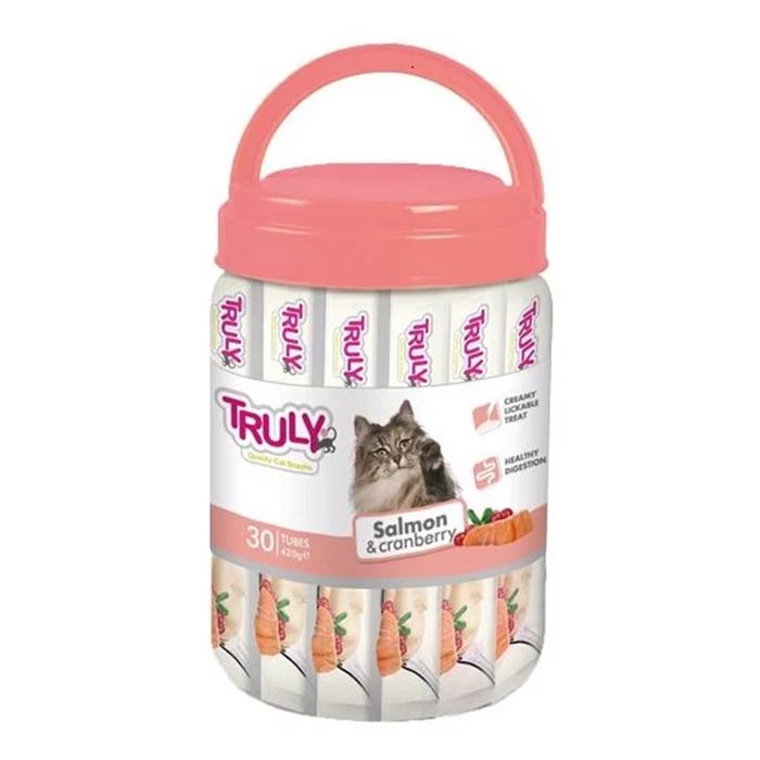 Truly Cat Creamy Slickable Lax & Cranberry Flytande Cat Treats 30 st