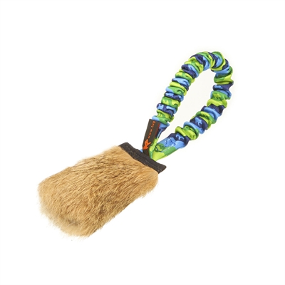 Tug-e-nuff Rabbit Skin Pocket Bungee Squeaker Grön & Blå