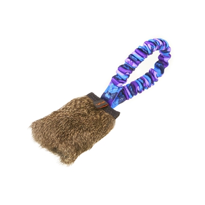 Tug-e-nuff Rabbit Skin Pocket Bungee Squeaker Lila & Blå