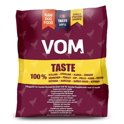 VOM Taste Råfoder Lösa Frysta Köttbullar med Kyckling 15 Påsar á 560g