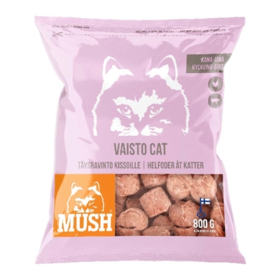 MUSH Cat Barf Fryst Råfoder Vaisto Pink 800g