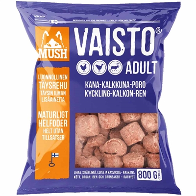 MUSH Barf Fryst Råfoder Vaisto Lila 800g