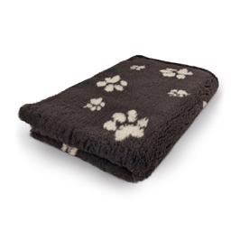 Veterinärsäng Extra Soft Design Mörkbrun med beige tassar 100 x 150 cm
