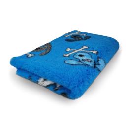 Vet Bed Extra Soft Design Crossbones Turkos 100 x 150 cm