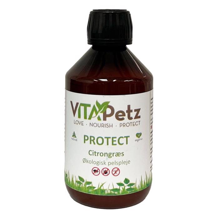 VitaPetz Loppe och Fästing Förebyggande För Hunden Protect med Citrongräs