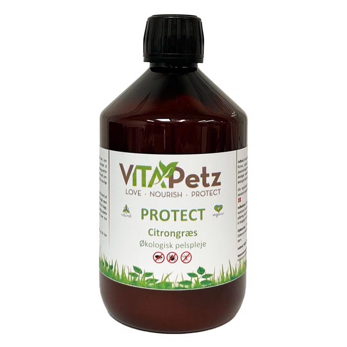 VitaPetz Loppe och Fästing Förebyggande För Hunden Protect med Citrongräs