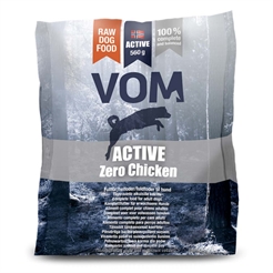 VOM Active Råfoder Lösa Frysta Köttbullar Zero Chicken 15 Påsar á 560g