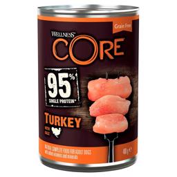 Wellness Core 95% Single Protein Våtfoder For The Dog Kalkon 400g