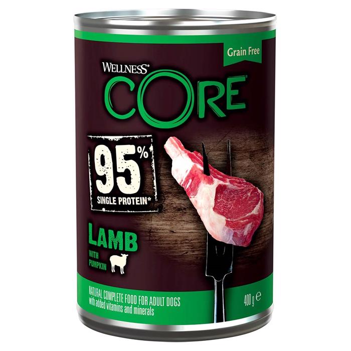 Wellness Core 95% Singleprotein Våtfoder För Hund Lamb 400g