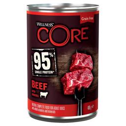 Wellness Core 95% Single protein Våtfoder Nötkött & Broccoli 400g