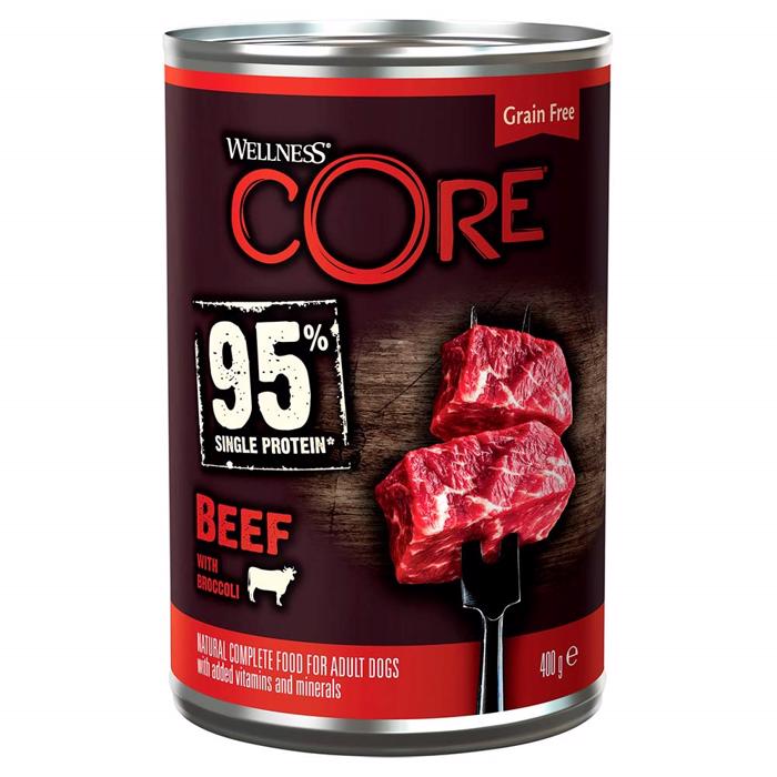 Wellness Core 95% Single Protein Våtfoder For The Dog Nötkött 400g