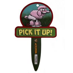Waggy Poodle Dog tag med texten PICK IT UP