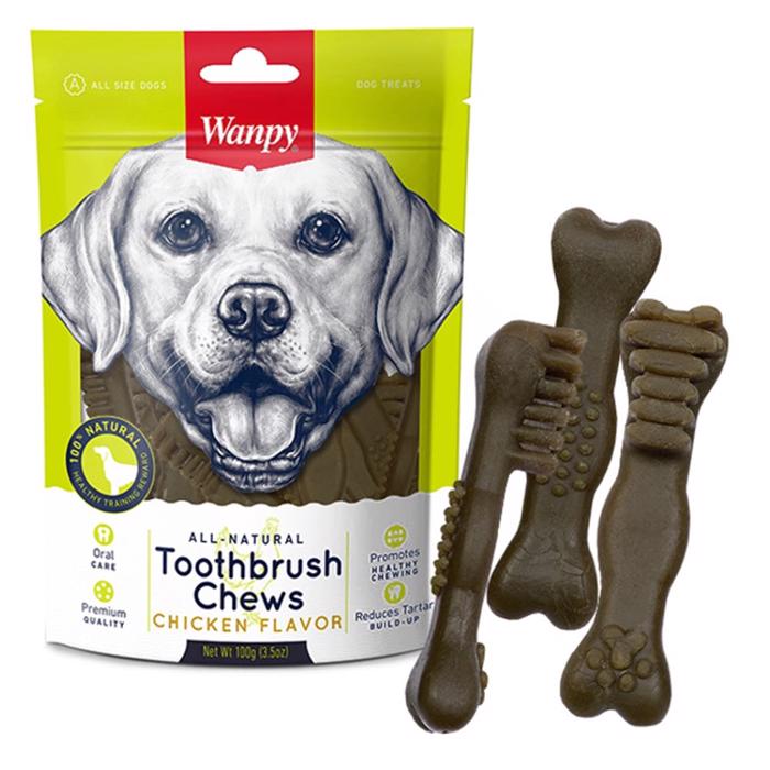 Wanpy Tandborste Chews Chicken Flavor Små tandborstar 100g
